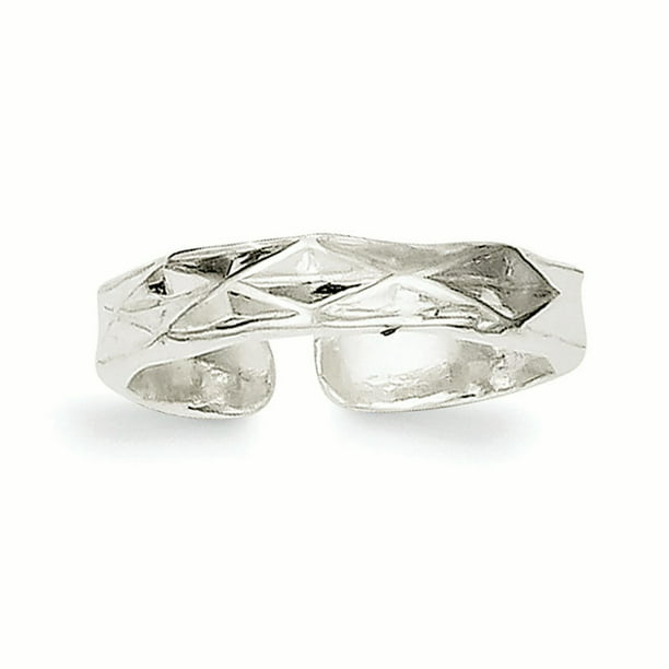 .925 Sterling Silver Diamond-Cut Toe Ring MSRP $20
